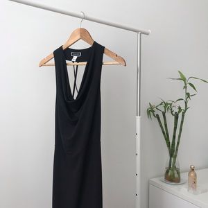 Another Story black cowl neck dress